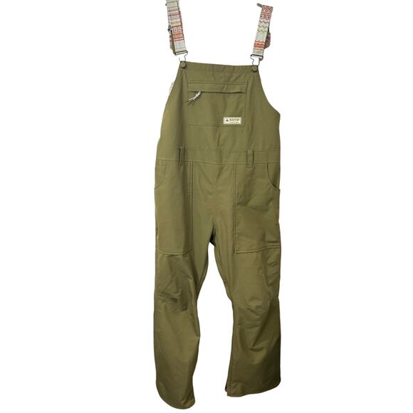Burton Pants - Burton Women's Avalon Ski Bib Pant Overall Snow Mountain Green XL Short